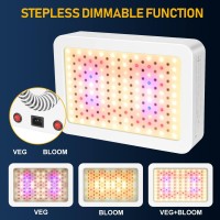 Aidyu 1000W Led Grow Light, Full Spectrum Growing Lamps For Indoor Hydroponic Greenhouse Plants With Veg And Bloom Switch, Safe, Uv & Ir, Adjustable Rope Hanger