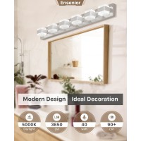 Ensenior Bathroom Vanity Light Fixtures Over Mirror 6 Lights374 Inch Modern Dimmable Chrome Vanity Lighting Lixtures Acryl