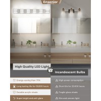 Ensenior Bathroom Vanity Light Fixtures Over Mirror 6 Lights374 Inch Modern Dimmable Chrome Vanity Lighting Lixtures Acryl