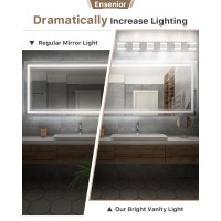 Ensenior Bathroom Vanity Light Fixtures Over Mirror 6 Lights374 Inch Modern Dimmable Chrome Vanity Lighting Lixtures Acryl