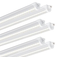 Ensenior 6 Pack 4 Ft Led Shop Lights 6000K Clear White 5000Lm Super Bright 36W Equivalency 468W Commercial Bay Lighting Us