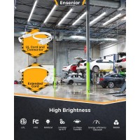 Ensenior 6 Pack 4 Ft Led Shop Lights 6000K Clear White 5000Lm Super Bright 36W Equivalency 468W Commercial Bay Lighting Us