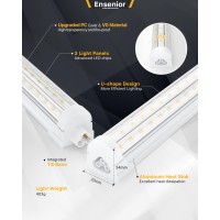 Ensenior 6 Pack 4 Ft Led Shop Lights 6000K Clear White 5000Lm Super Bright 36W Equivalency 468W Commercial Bay Lighting Us