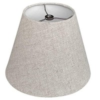 Tootoo Star Barrel White Small Lamp Shade For Table Lamps Replacement, 5X9X7 Inch,Fabric Cloth, Spider Model (Brown)