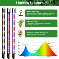 Garpsen Grow Light With Stand, 5 Heads Grow Lights For Indoor Plants, 100 Leds Full Spectrum Led Plant Light For Seed Starting, With Clip&15-63