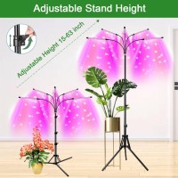 Garpsen Grow Light With Stand, 5 Heads Grow Lights For Indoor Plants, 100 Leds Full Spectrum Led Plant Light For Seed Starting, With Clip&15-63