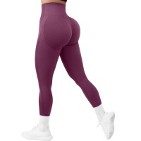 Ruuhee Women Vital Seamless Contour Workout Leggings Scrunch Butt High Waist Gym Yoga Pants Tights(Small,Violet)