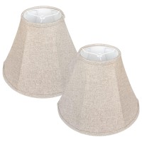 Double Tootoo Star Lamp Shade Set Of 2, Burlap Lampshade For Floor Light And Table Lamp 6X14X10 Inch, Diy Fabric Natural Linen Hand Crafted, Spider (Brown, 6X14X10 Inch)