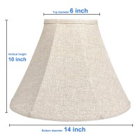 Double Tootoo Star Lamp Shade Set Of 2, Burlap Lampshade For Floor Light And Table Lamp 6X14X10 Inch, Diy Fabric Natural Linen Hand Crafted, Spider (Brown, 6X14X10 Inch)