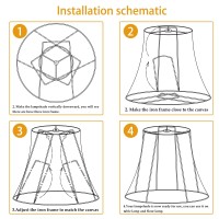 Double Tootoo Star Lamp Shade Set Of 2, Burlap Lampshade For Floor Light And Table Lamp 6X14X10 Inch, Diy Fabric Natural Linen Hand Crafted, Spider (Brown, 6X14X10 Inch)