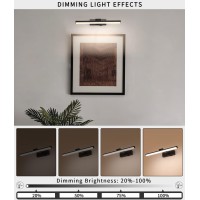 Joosenhouse Picture Light Battery Operated 1575 Inch Long Dimmable Wireless Picture Lights For Paintings Black With Adjustabl