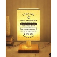 Welsky Dad Gifts From Daughter Son Personalized Table Lamp Birthday Gifts For Dad Dad Birthday Christmas Presents From Kids