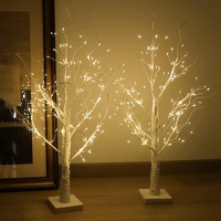 Babadeda Bonsai Tree Night Light, Birch Table Lamp For Living Room Decor, Usb Christmas Lights Floor Lamp For Bedroom Lamps, Bedside Lamp For Room Decor, Bedroom Decor Light 168 Led Warm White 2 Pack