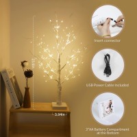 Babadeda Bonsai Tree Night Light, Birch Table Lamp For Living Room Decor, Usb Christmas Lights Floor Lamp For Bedroom Lamps, Bedside Lamp For Room Decor, Bedroom Decor Light 168 Led Warm White 2 Pack