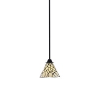 Paramount 1 Light Mini Pendant In Matte Black Finish With 7