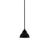 Paramount 1 Light Mini Pendant In Matte Black Finish With 7