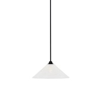 Paramount 1 Light Mini Pendant In Matte Black Finish With 16