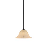 Paramount 1 Light Mini Pendant In Matte Black Finish With 14