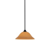 Paramount 1 Light Mini Pendant In Matte Black Finish With 12