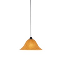 Paramount 1 Light Mini Pendant In Matte Black Finish With 14