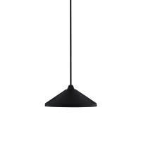 Paramount 1 Light Mini Pendant In Matte Black Finish With 14