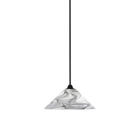 Paramount 1 Light Mini Pendant In Matte Black Finish With 16