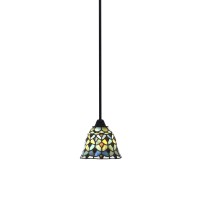 Paramount 1 Light Mini Pendant In Matte Black Finish With 7