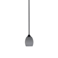 Paramount 1 Light Mini Pendant In Matte Black Finish With 5