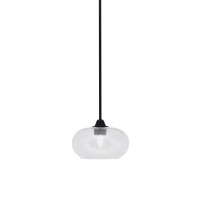 Paramount 1 Light Mini Pendant In Matte Black Finish With 10