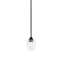 Paramount 1 Light Mini Pendant In Matte Black Finish With 5