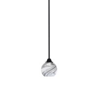 Paramount 1 Light Mini Pendant In Matte Black Finish With 5.75