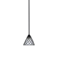 Paramount 1 Light Mini Pendant In Matte Black Finish With 7