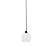 Paramount 1 Light Mini Pendant In Matte Black Finish With 6