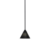 Paramount 1 Light Mini Pendant In Matte Black Finish With 7