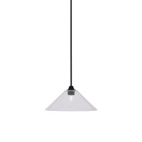 Paramount 1 Light Mini Pendant In Matte Black Finish With 16