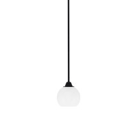 Paramount 1 Light Mini Pendant In Matte Black Finish With 5.75