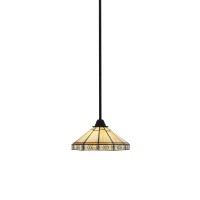 Paramount 1 Light Mini Pendant In Matte Black Finish With 10