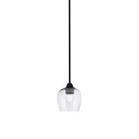 Paramount 1 Light Mini Pendant In Matte Black Finish With 6