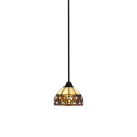 Paramount 1 Light Mini Pendant In Matte Black Finish With 7