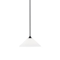 Paramount 1 Light Mini Pendant In Matte Black Finish With 16