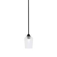 Paramount 1 Light Mini Pendant In Matte Black Finish With 5