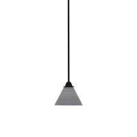 Paramount 1 Light Mini Pendant In Matte Black Finish With 7