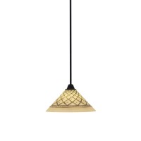 Paramount 1 Light Mini Pendant In Matte Black Finish With 12