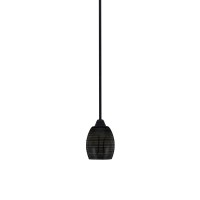 Paramount 1 Light Mini Pendant In Matte Black Finish With 5