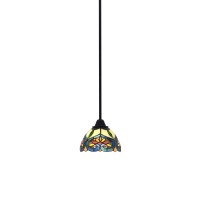 Paramount 1 Light Mini Pendant In Matte Black Finish With 7