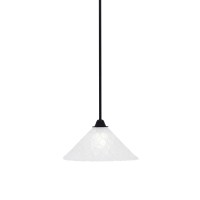 Paramount 1 Light Mini Pendant In Matte Black Finish With 12