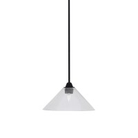 Paramount 1 Light Mini Pendant In Matte Black Finish With 12