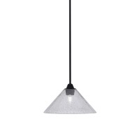 Paramount 1 Light Mini Pendant In Matte Black Finish With 12