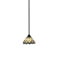 Paramount 1 Light Mini Pendant In Matte Black Finish With 7