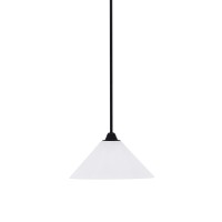 Paramount 1 Light Mini Pendant In Matte Black Finish With 12